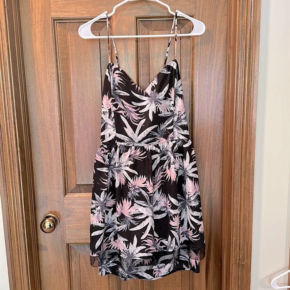 floral print cutout dress - like mynded